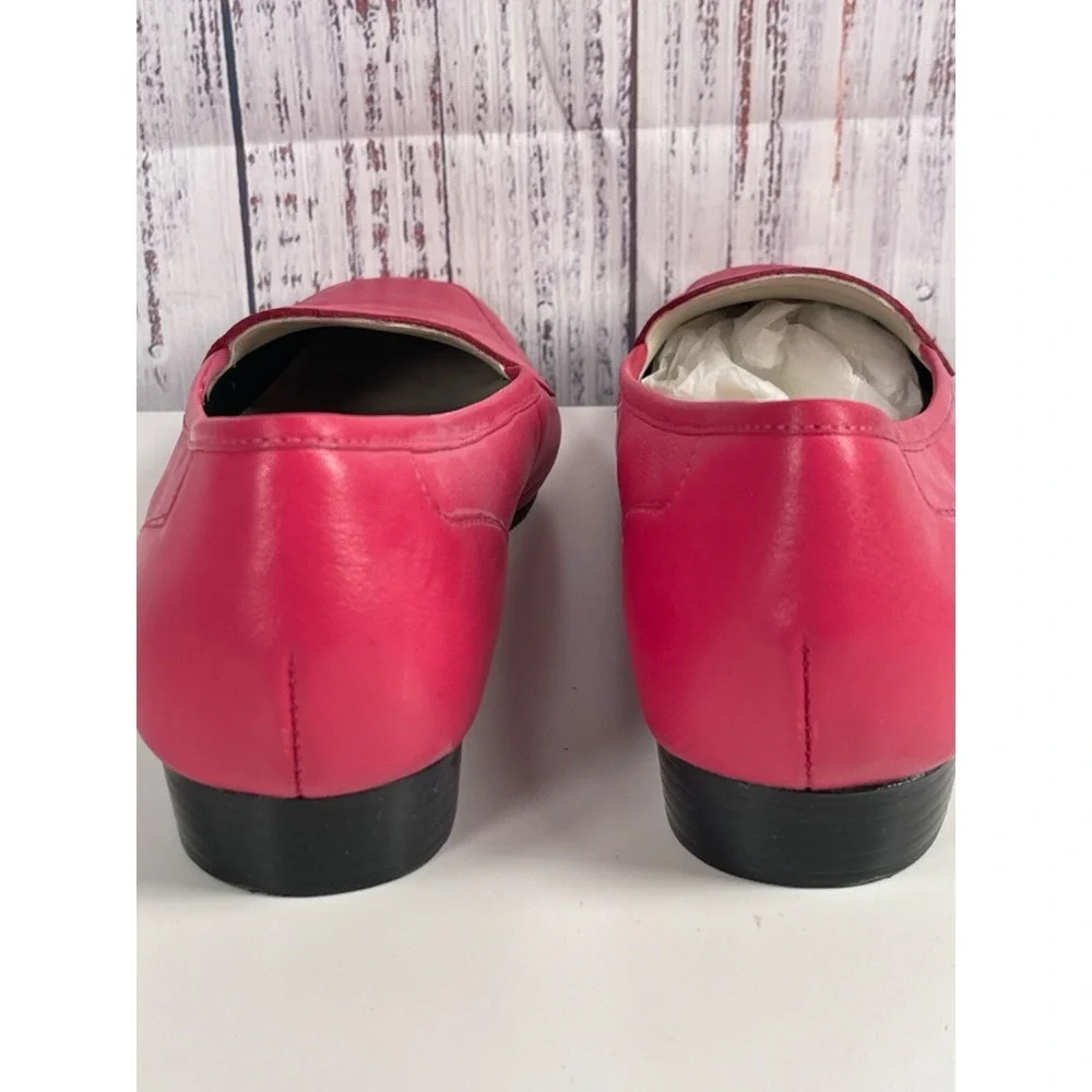 J.G. HOOK Maria Pink  Leather Block Heel Shoes 7.5